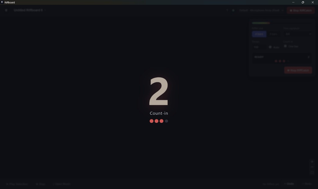 Recording count-in before capture.